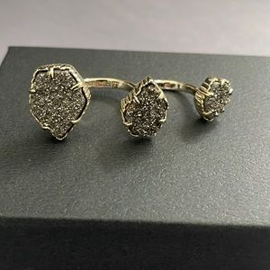 Kendra Scott Naomi Ring - Gold/ Platinum Drusy S/M